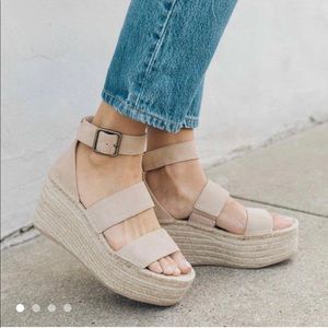 Soludos Palma Wedges in BLUSH, SIZE 10